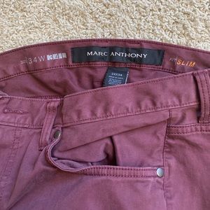 Marc Anthony Ox Blood Red Fit Slim Pant